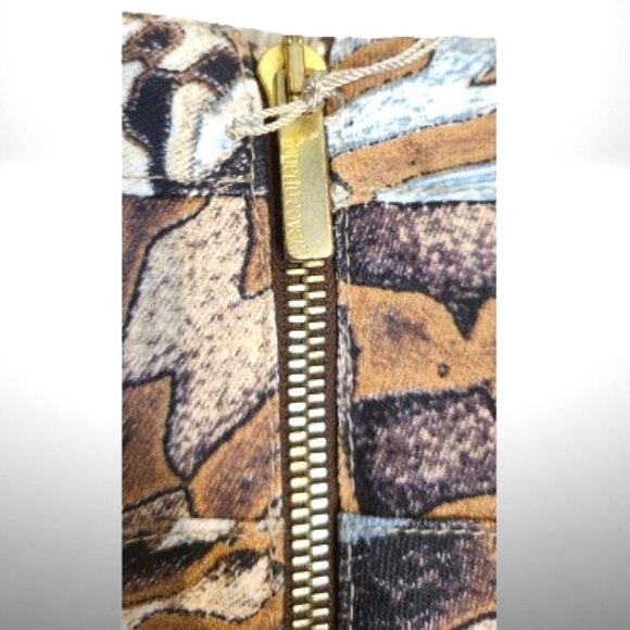 Roberto Cavalli Animal/Geo Print Pencil Skirt w/ Buckles XL - Picture 7 of 9